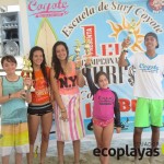 "Coyote Surf" clausuró cursos vacacionales con competencias en la playa.