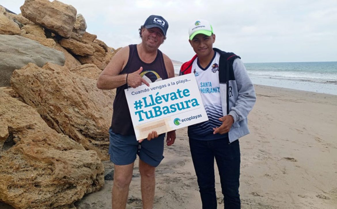 Cuando vengas a la playa llévate tu basura